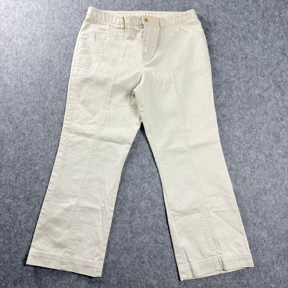 VTG Ralph Lauren Tartan Label Women‎ Pants Size 8 Barrel Leg Khaki Utility